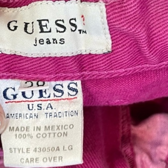 🩷Guess~Vintage High Waisted Pink Jeans - Picture 8 of 12